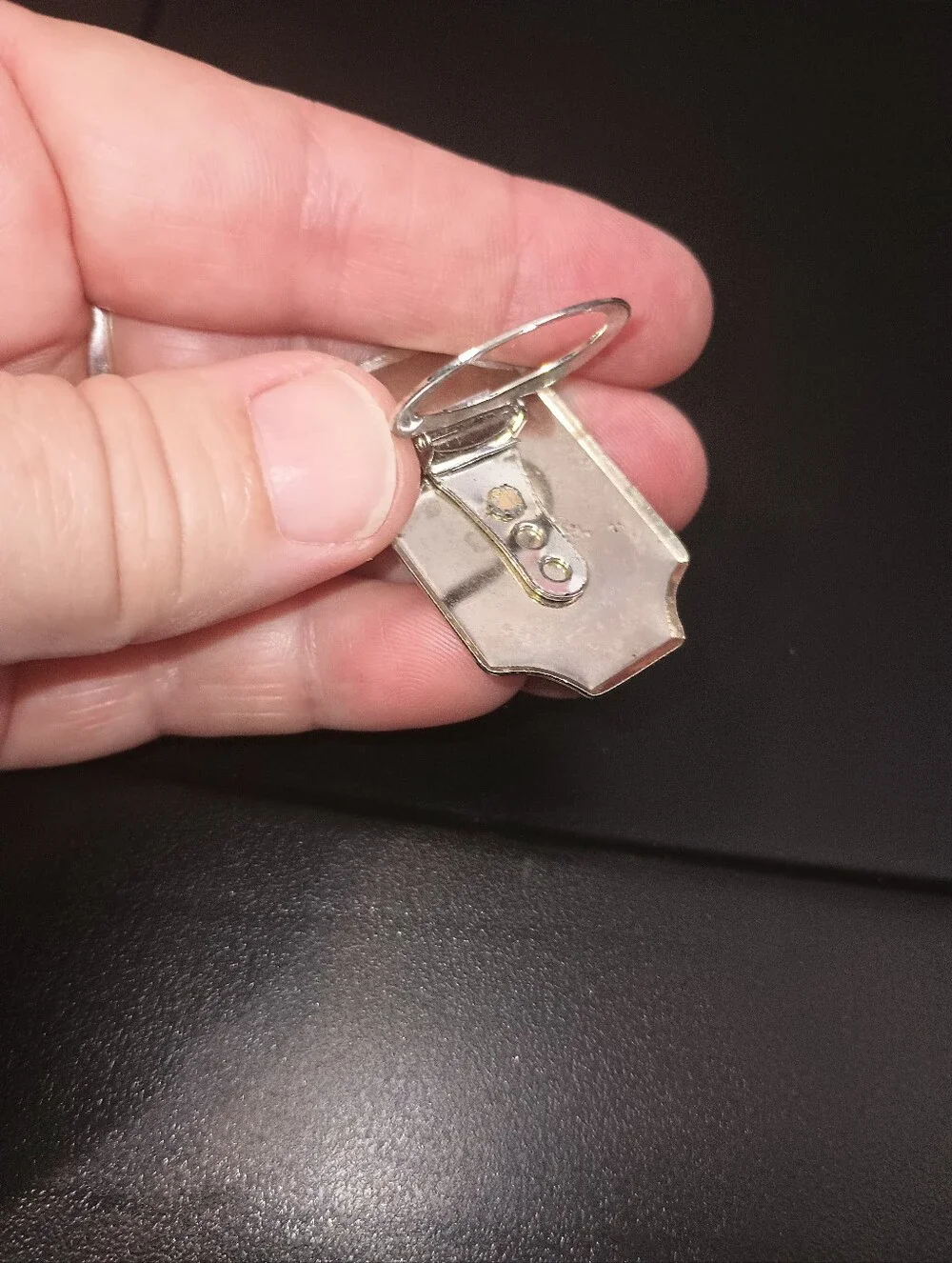 Vintage Western Style Gold & Silver Tone Metal Scarf Clip